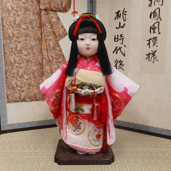 高価値セリー 洛齊コレクション京製尺二市松人形（女）　 