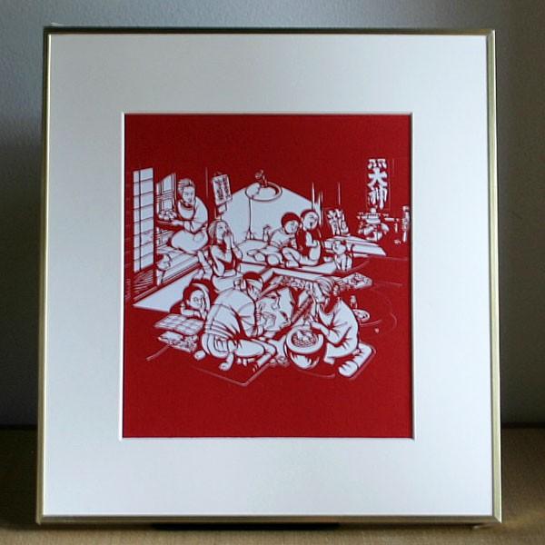 美術品　色紙　祝餅図 美術品色紙祝餅図