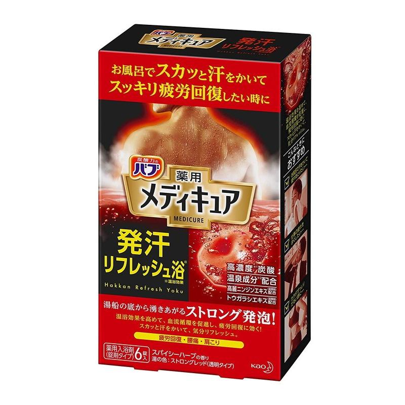 Kao（花王） バブ メディキュア 発汗リフレッシュ浴 6錠入 : 東京生活
