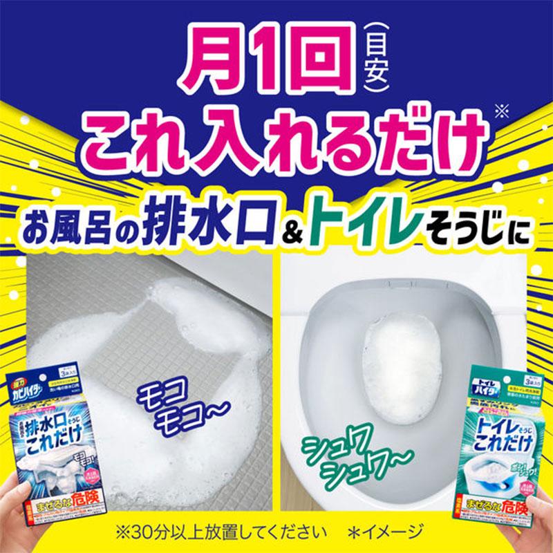驚きの安さ 強力カビハイター 花王 排水口そうじこれだけ 40g×3袋入 ｜ 排水 日用品