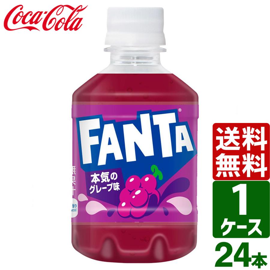 ファンタ 1リットルボトル10本セット　グレープ ファンタ グレープ 280ml ペットボトル 1ケース×24本入 送料無料 炭酸