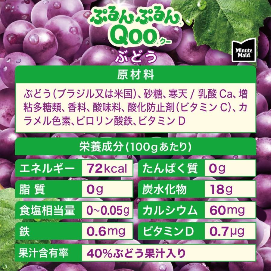 ぷるんぷるんQoo 【3パックセット】ミニッツメイド クー ぶどう 125g