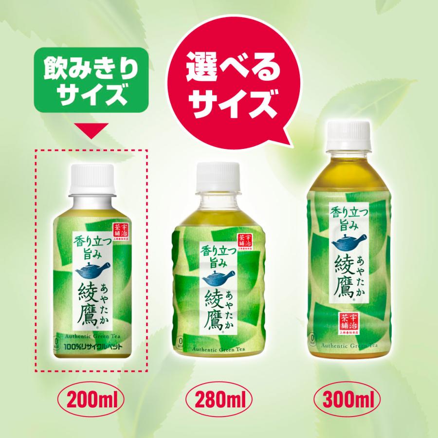 綾鷹 200ml PET 1ケース×30本入 送料無料 お茶 緑茶 会議 接客 コンパクト 小さい 湯呑みサイズ スリム｜rakushindenki｜10