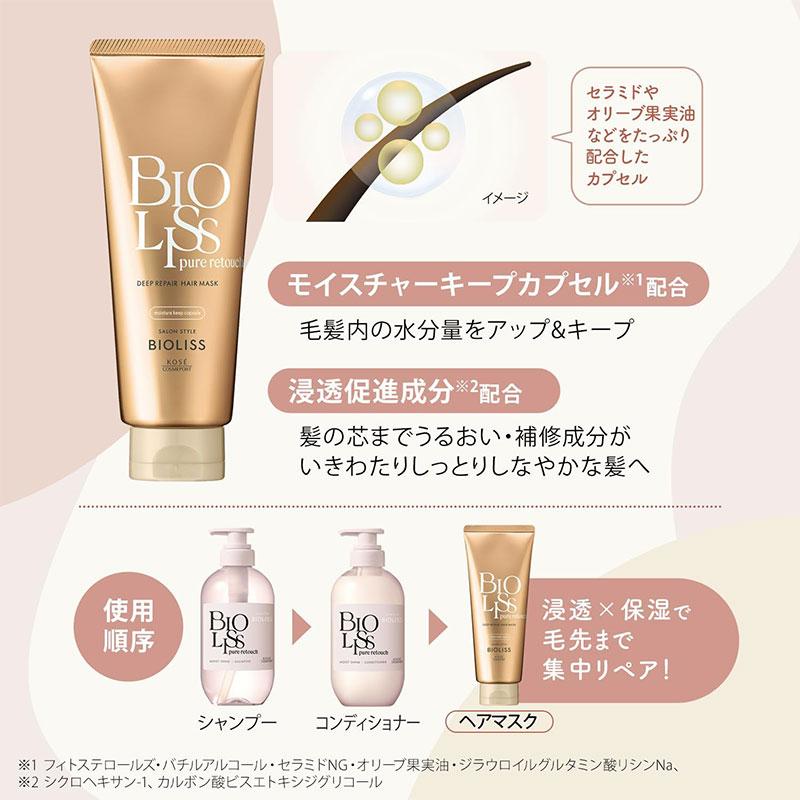 コーセーコスメポート ビオリス ピュアレタッチ ディープリペア ビオリス ヘアパック ローズ＆ミュゲ 30本