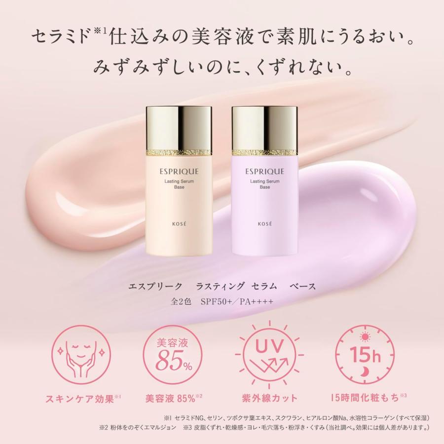 ピヨ【2個セット】 プロテクションベース 保護美容液×メイク下地×2個 ESPRIQUE（エスプリーク） コーセー ラスティング セラム ベース 02