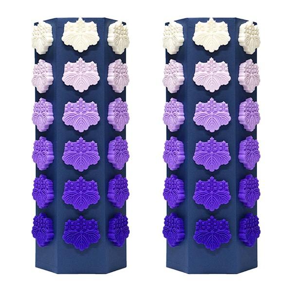 桐・抜き（紫）（3面）