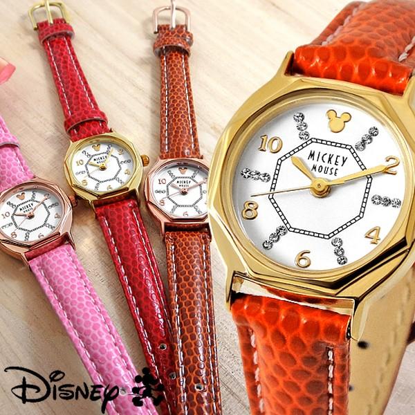 ミッキー 腕時計 レディース おしゃれ ブランド ディズニー Disney 時計 本牛革 革 ウォッチ 安い アウトレット 訳あり Disney Y ご注文で当日配送