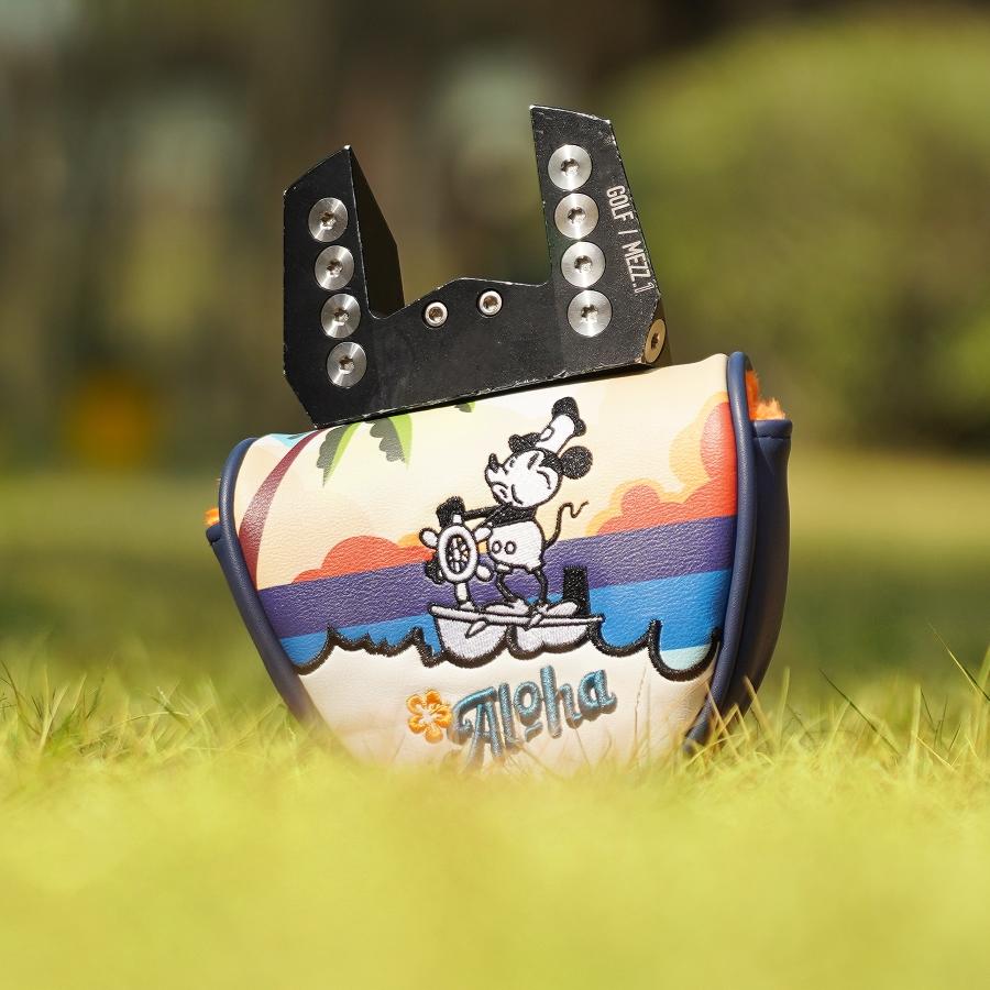 パターカバー マレット型 マグネット式 ゴルフ ヘッドカバー PUレザー