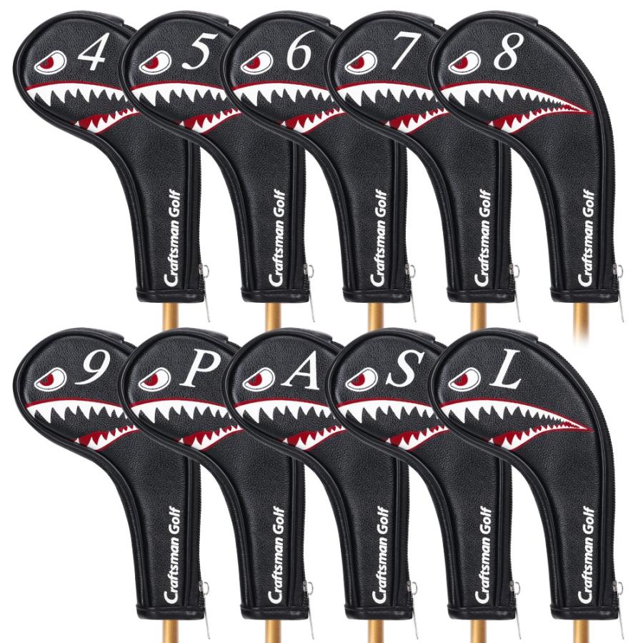 アイアンカバー（CRAFTSMAN）ジッパーゴルフヘッドカバー ファスナー