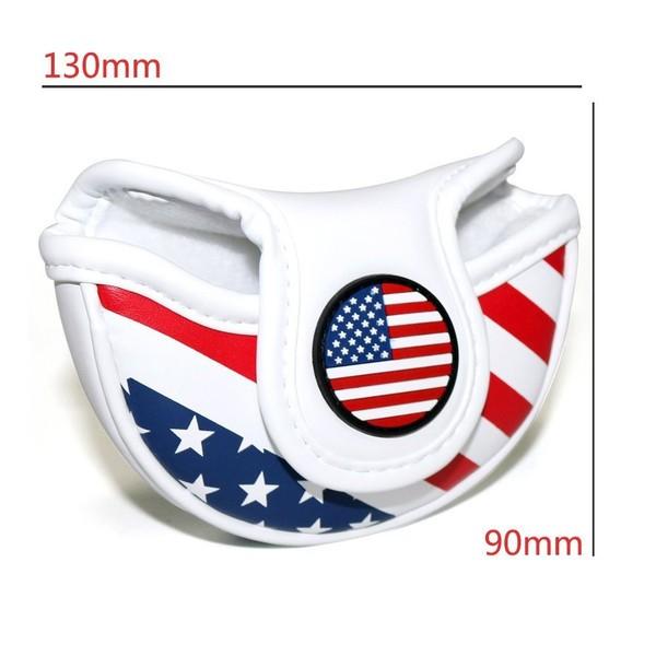 パターカバー（CRAFTSMAN クラフトマン ）ヘッドカバー  Putter Cover 人気アメリカフラグ マレット対応 ホワイト 1個入り｜rakushogolf｜05