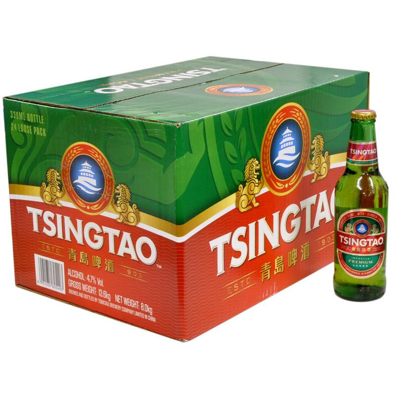 青島ビール 330ml 瓶 輸入ビール 中国 ケース販売 24本 : 楽商事株式 
