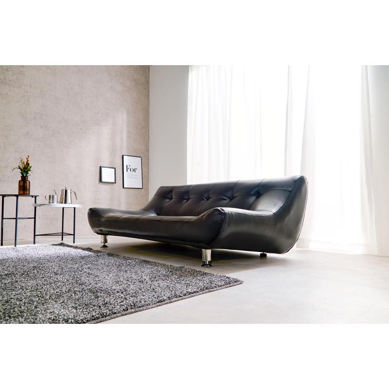 HAGiHARA（萩原） ローソファー 2人掛け レザー おしゃれ 北欧モダン