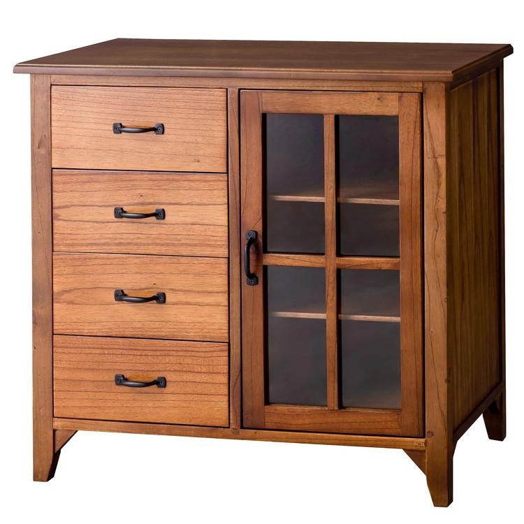 東谷 ラック 扉付き 棚 キャビネット ガラス レトロ アンティーク