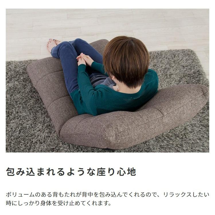 座椅子 おしゃれ ハイバック リクライニングチェア ローソファー ポケットコイル 完成品_4