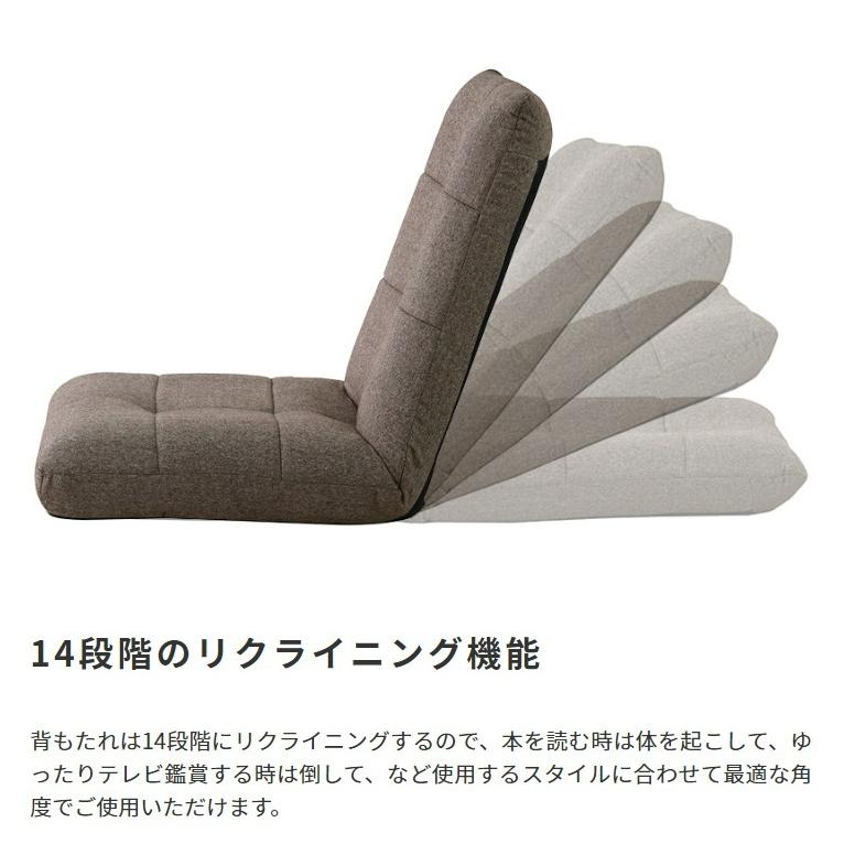 座椅子 おしゃれ ハイバック リクライニングチェア ローソファー ポケットコイル 完成品_8
