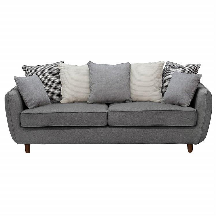 送料込み 三人掛け ソファ クッション付き 【公式通販】