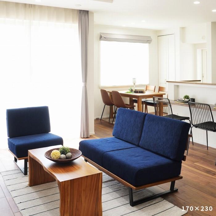 東谷 ラグ カーペット マット インド製コットン100% ストライプ柄