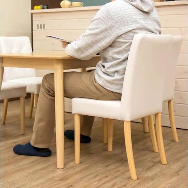 ダイニングチェア 椅子 チェア レザーシート 木製 天然木 座面高さ43cm 完成品 2脚セット