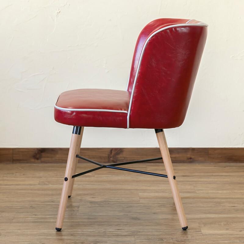 ①アンティーク　レトロ　ダイニングチェア ヴィンテージ　ミッドセンチュリー ネイサン社のビンテージダイニング椅子、ミッドセンチュリーの