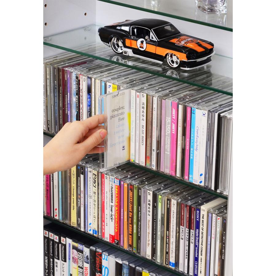 ラック 棚 ガラス コレクション 飾り棚 扉付き おしゃれ スリムラック 薄型 ディスプレイ キャビネット 幅48.5cm_14