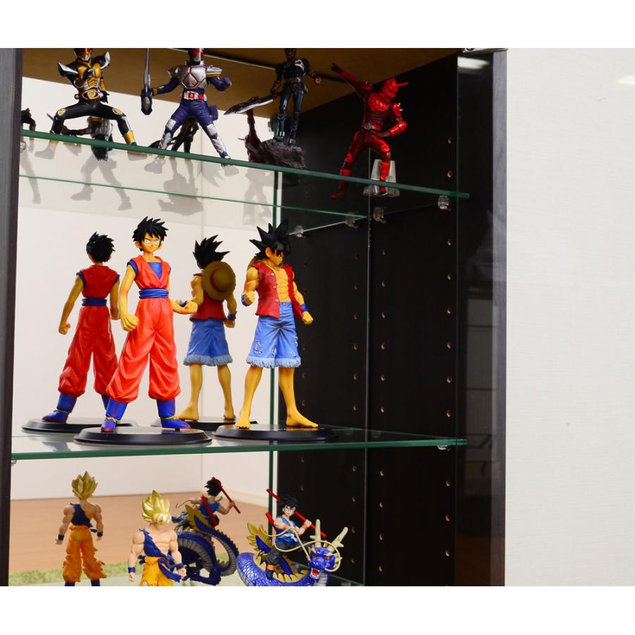 ラック 棚 ガラス コレクション 飾り棚 扉付き おしゃれ スリムラック 薄型 ディスプレイ キャビネット 幅48.5cm_21