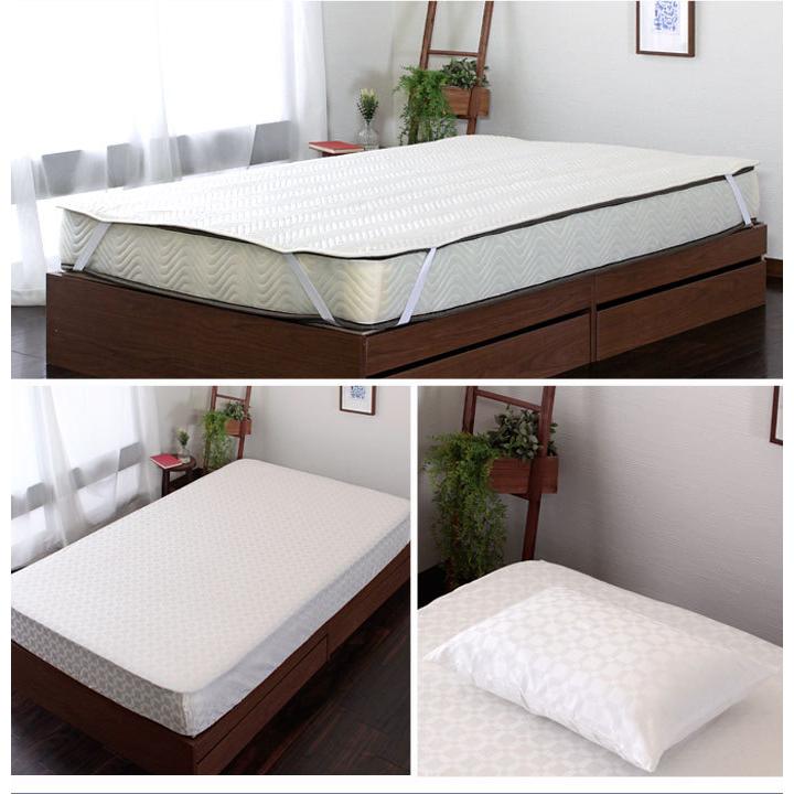 寝具5点セット ホテル仕様 ダブル 洗濯 洗える 布団 春夏 秋冬 キルティング ベッドパッド シーツ2枚 枕カバー ピロー_8