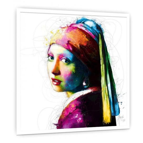 アートパネル 額 フレーム おしゃれ パトリスマルチアーノ 壁掛け ウォールデコレーション 抽象画 Murciano.Patrice Vermeer Pop 75x75cmの画像