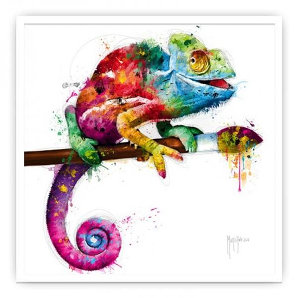 アート アートパネル 75cm 正方形 Patrice Murciano 壁掛 絵画 モダン インテリア おしゃれ カメレオン 爬虫類 動物