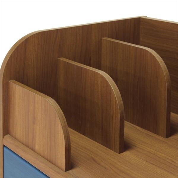 ランドセルラック 学用品収納 本棚 おしゃれ 北欧モダン レトロ 引き出し 登校に必要なものをまとめて整理 キャスター 低ホルムアルデヒド | 白井産業 | 01