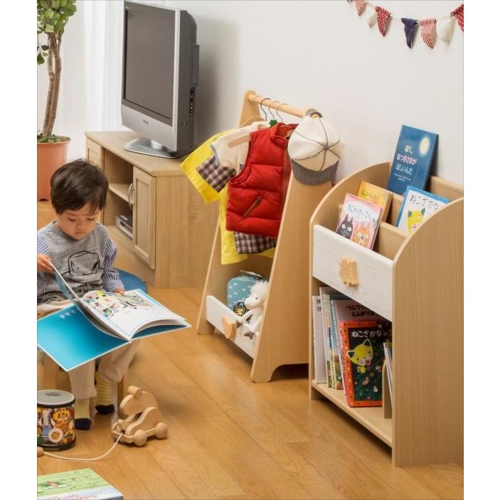 白井産業 ハンガーラック かわいい ナチュラルモダン 子供部屋 洋服 