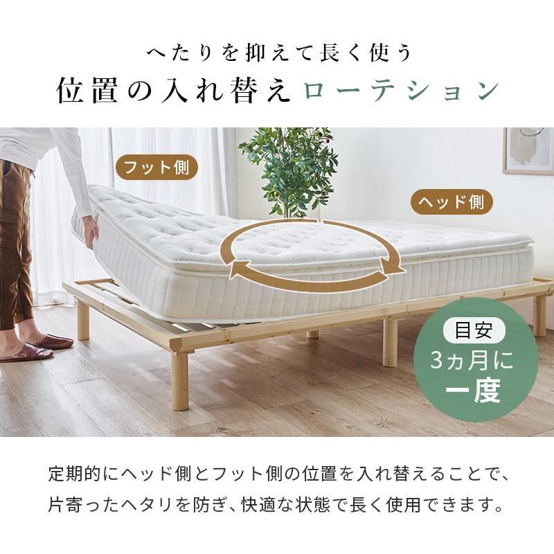 マットレス セミダブルサイズ ピロートップ付き ポケットコイル 極厚 防ダニ 抗菌 防臭 調温 竹繊維 竹炭_18