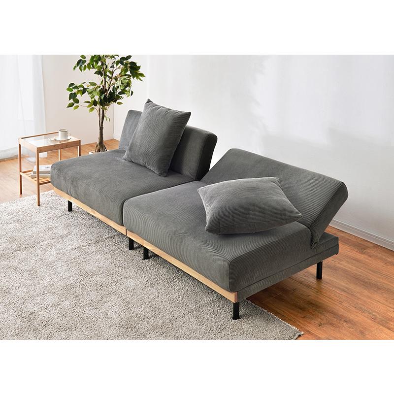 ソファーベッド 3人掛け リクライニング おしゃれ コーデュロイ生地