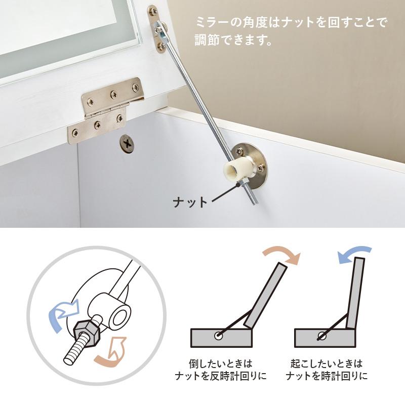 HAGiHARA（萩原） ドレッサー メイクデスク 化粧台 鏡台 おしゃれ