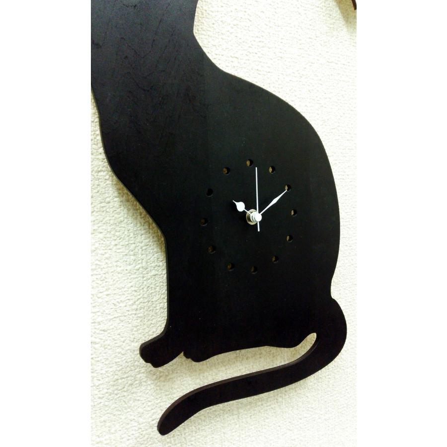 壁掛け 装飾品 動物　ウォールインテリア 北欧 ブラック 壁掛け時計 動物 シルエット 木製 日本製 静音 おしゃれ アニマル