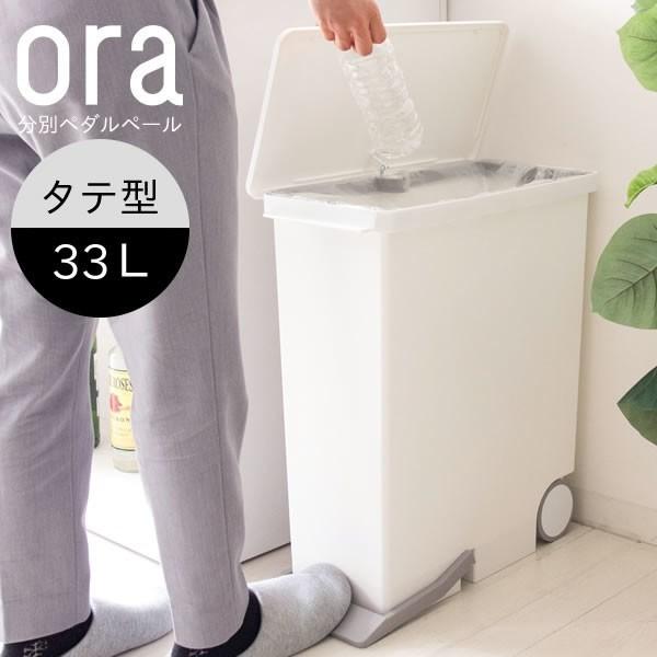 ゴミ箱 おしゃれ 分別 蓋付 ダストボックス ごみ箱 ペダルペール キャスター 日本製 完成品 スリム 33リットル