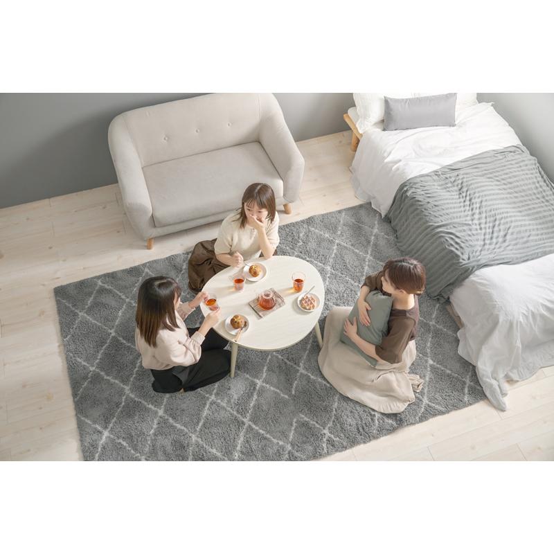 折りたたみテーブル おにぎり型 幅75cm ローテーブル 折れ脚テーブル