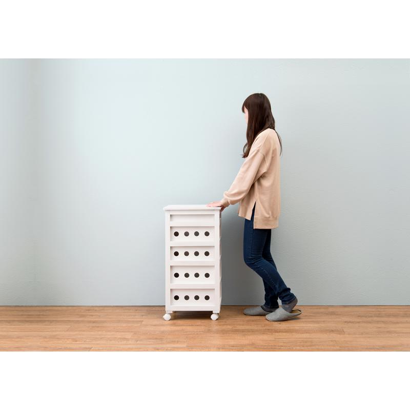 HAGiHARA（萩原） ラック 棚 隙間収納 キャスターワゴン キッチン収納