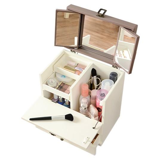 HAGiHARA（萩原） メイクボックス ドレッサー おしゃれ コスメワゴン