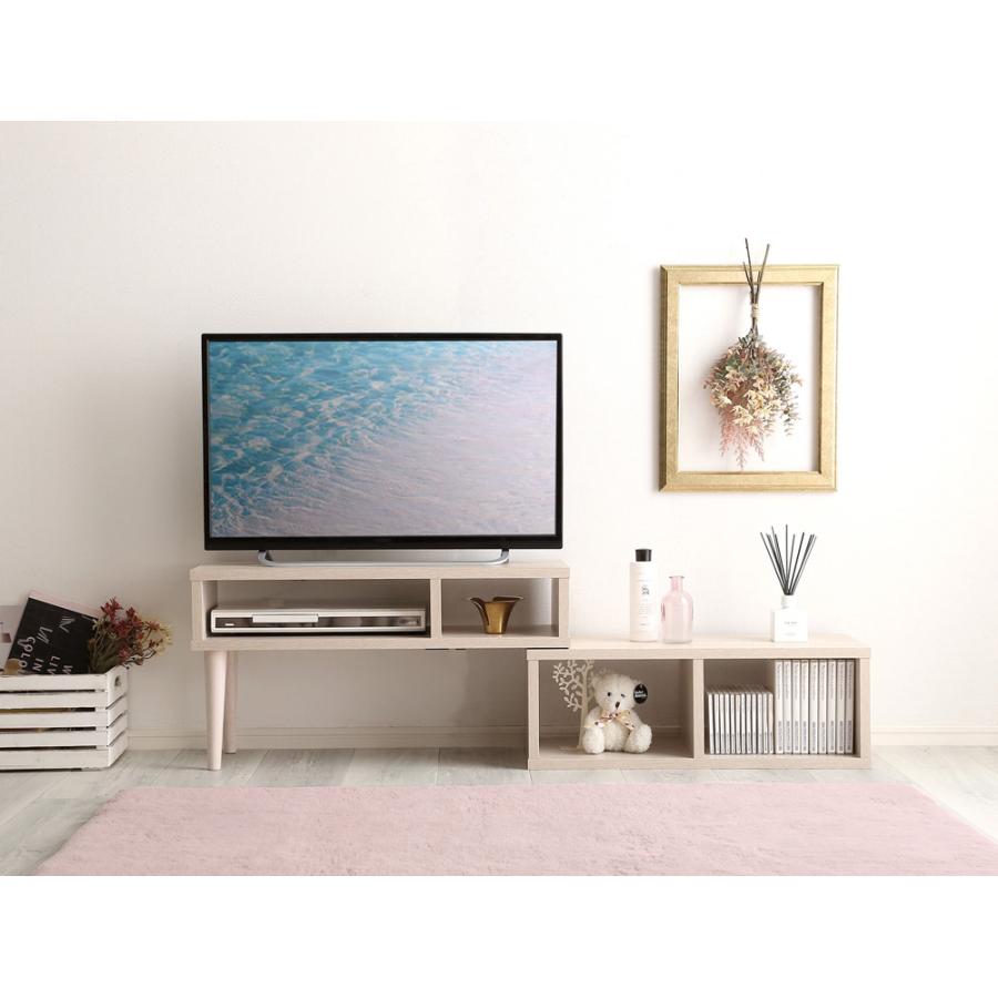 美品 ナチュラル木目ローボード テレビ台 幅90cm 北欧風 　250720-9 ホームテイスト（HOME taste） テレビ台 ローボード ラック 棚 伸縮
