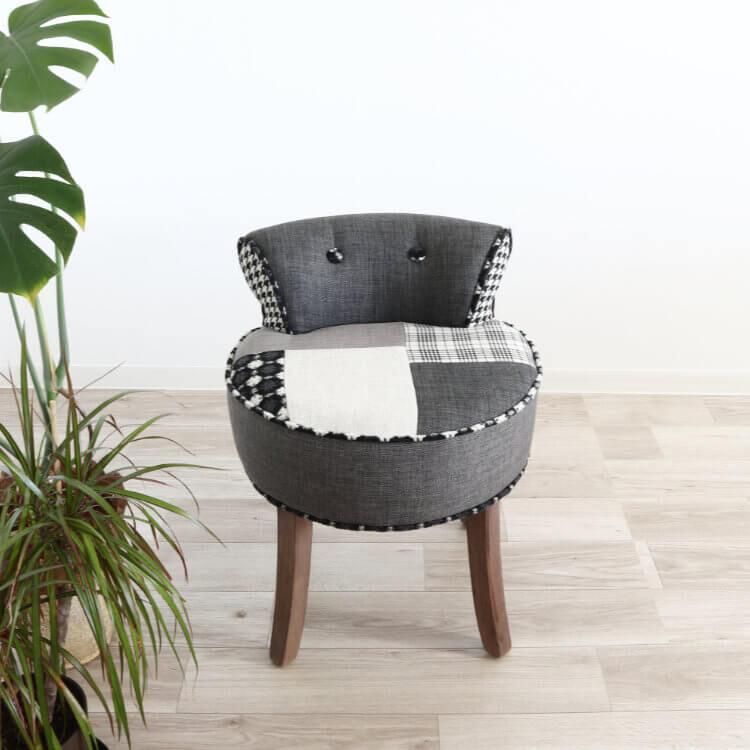 椅子 チェア スツール レトロ かわいい パッチワーク アンティーク