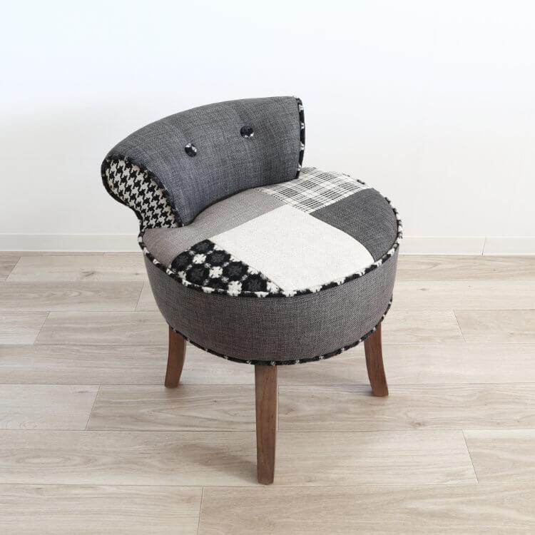 椅子 チェア スツール レトロ かわいい パッチワーク アンティーク