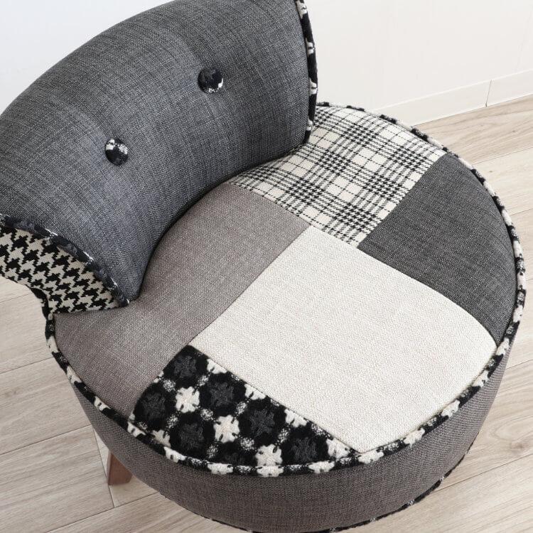 椅子 チェア スツール レトロ かわいい パッチワーク アンティーク