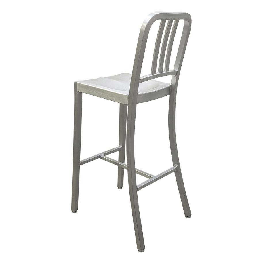 ネイビーチェア ハイタイプ おしゃれ バースツール アルミニウム 完成