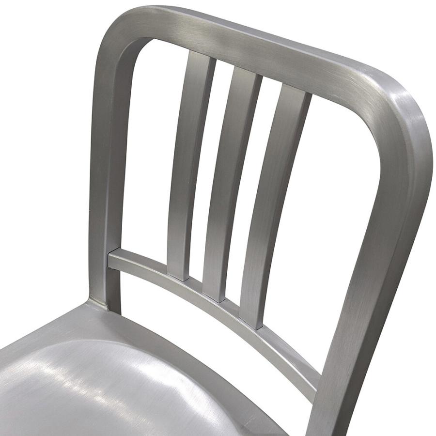 ネイビーチェア ハイタイプ おしゃれ バースツール アルミニウム 完成