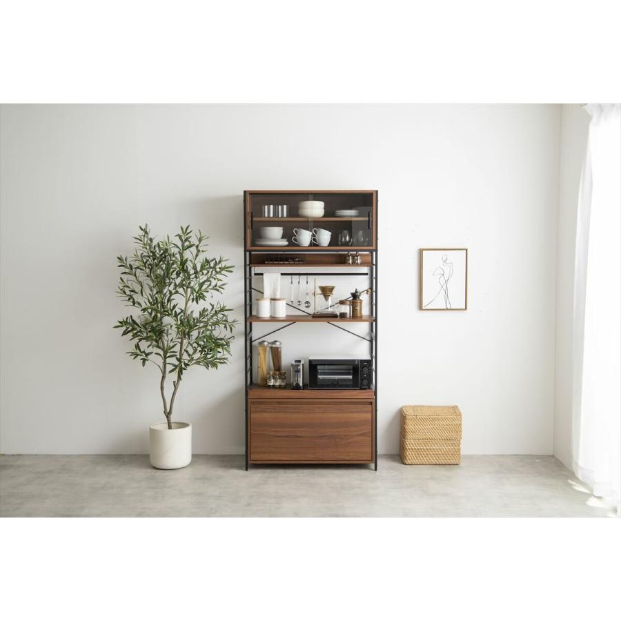 オシャレ食器棚　レンジボード　キッチンカウンター　北欧風 食器棚 レンジ台 キッチン収納 カップボード おしゃれ 北欧モダン