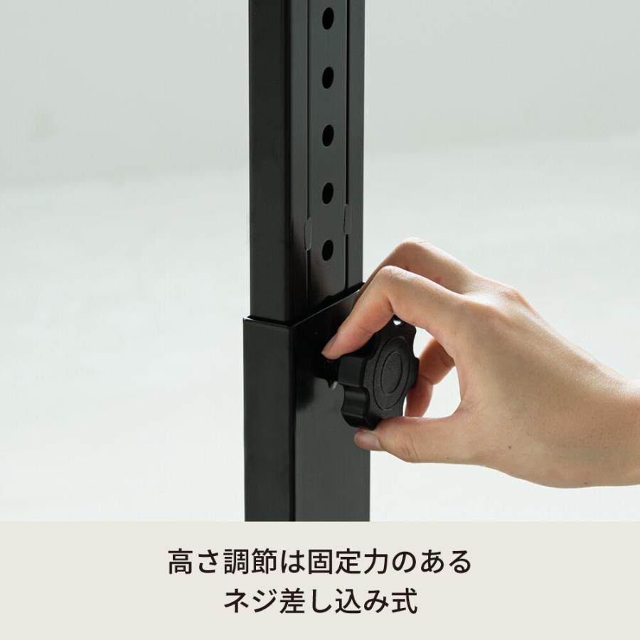 スタンディングチェア 椅子 昇降 ハイスツール レジチェア 作業用 高さ調節 黒 クッション 完成品 いす イス_12