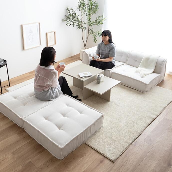 ローソファー 1人掛け コーナー スクエア おしゃれ 北欧モダン