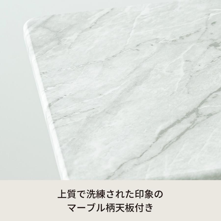 ラック 棚 木製 おしゃれ 北欧モダン シェルフ 白 韓国風 かわいい シンプル マーブル 大理石柄 省スペース 幅600mm ワンタッチサイズ調整_12
