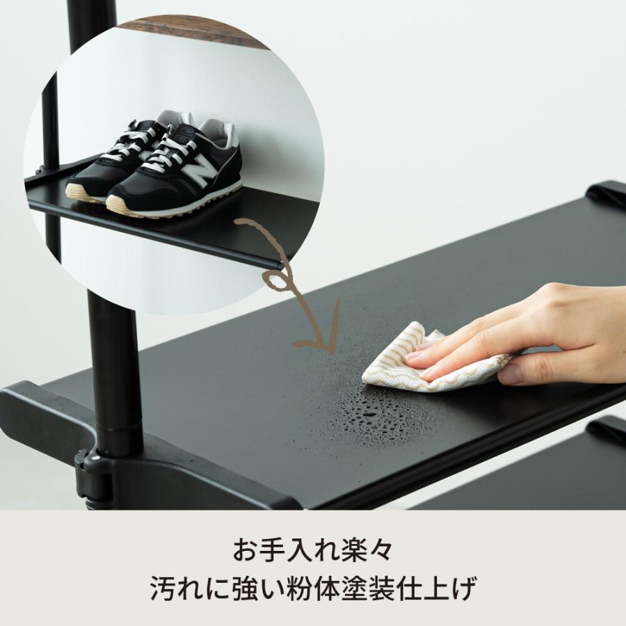ラック 棚 木製 おしゃれ 北欧モダン シェルフ シンプル 木目柄 ワンタッチサイズ調整 省スペース 幅600mm_3