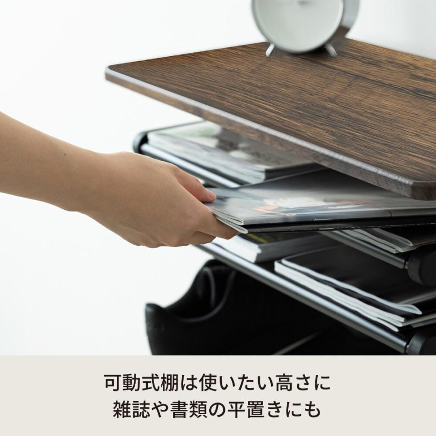 ラック 棚 木製 おしゃれ 北欧モダン シェルフ シンプル 木目柄 ワンタッチサイズ調整 省スペース 幅600mm_6